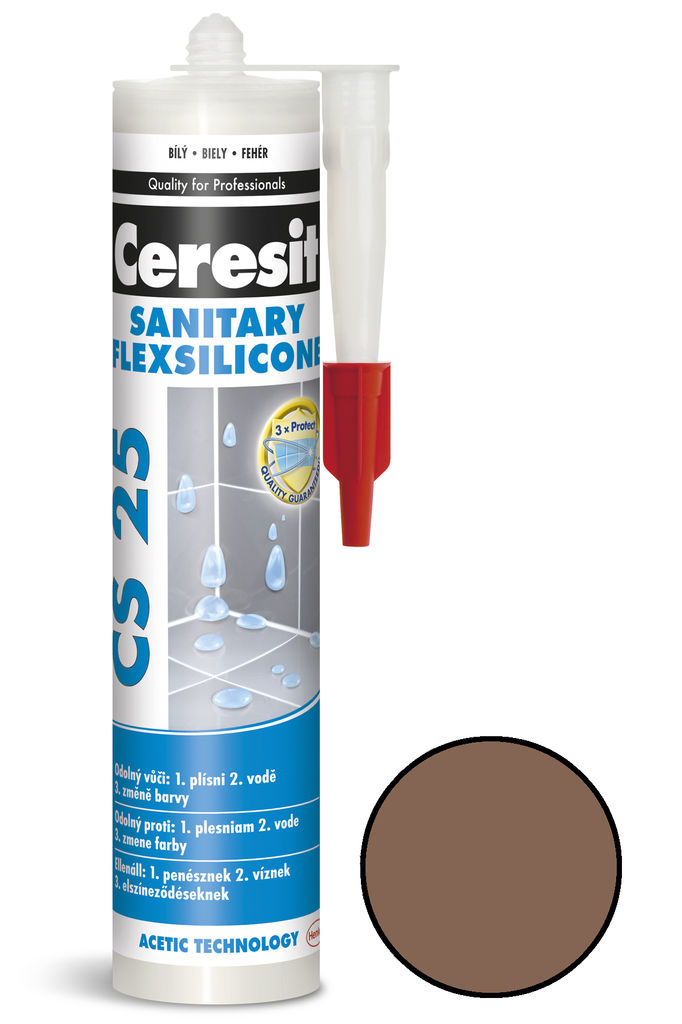 Sanitární silikon Ceresit CS 25 A Brown 280 ml /2404376/