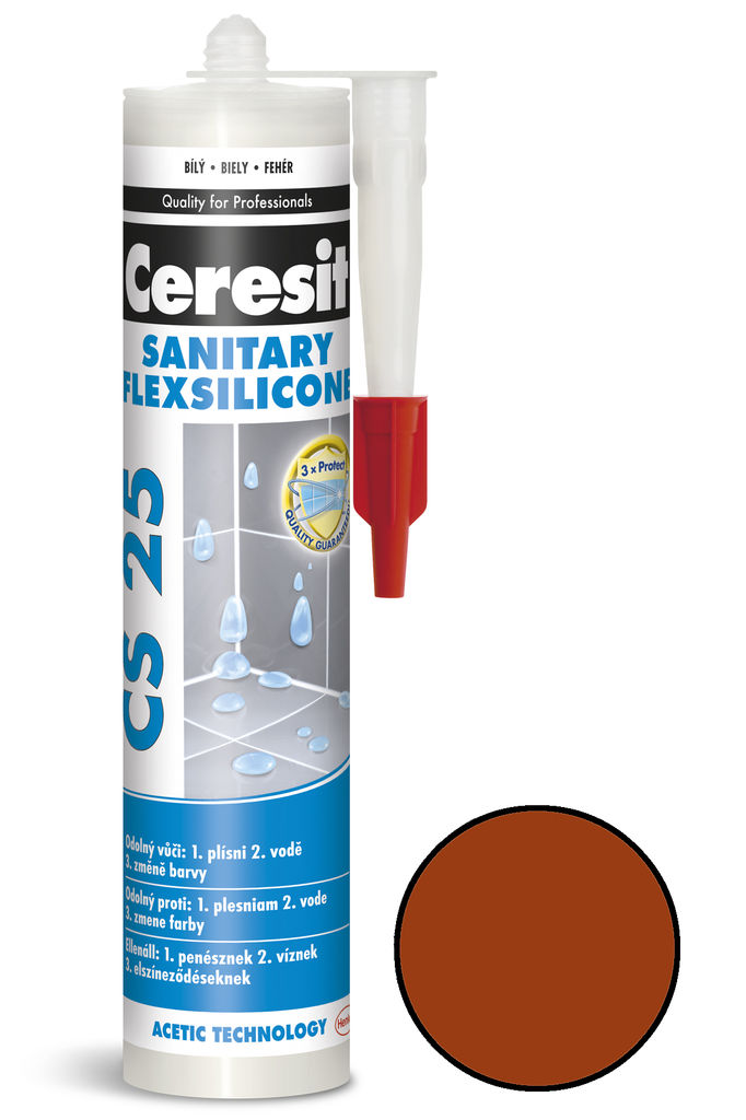 Sanitární silikon Ceresit CS 25 clinker 280 ml /1573211/