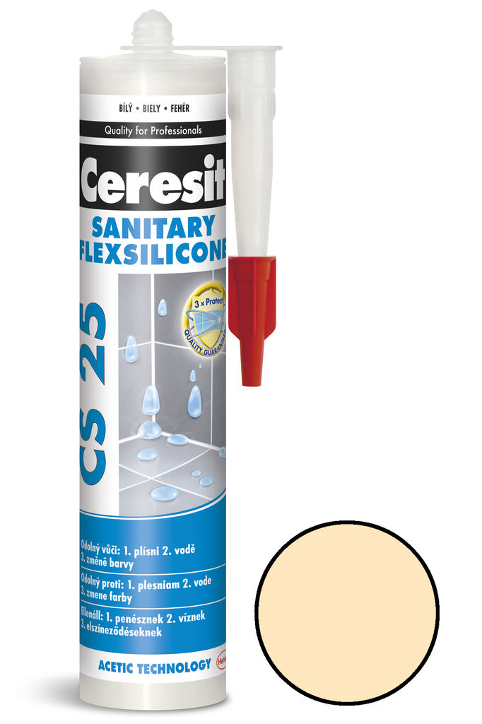 Sanitární silikon Ceresit CS 25 cream 280 ml /1573773/