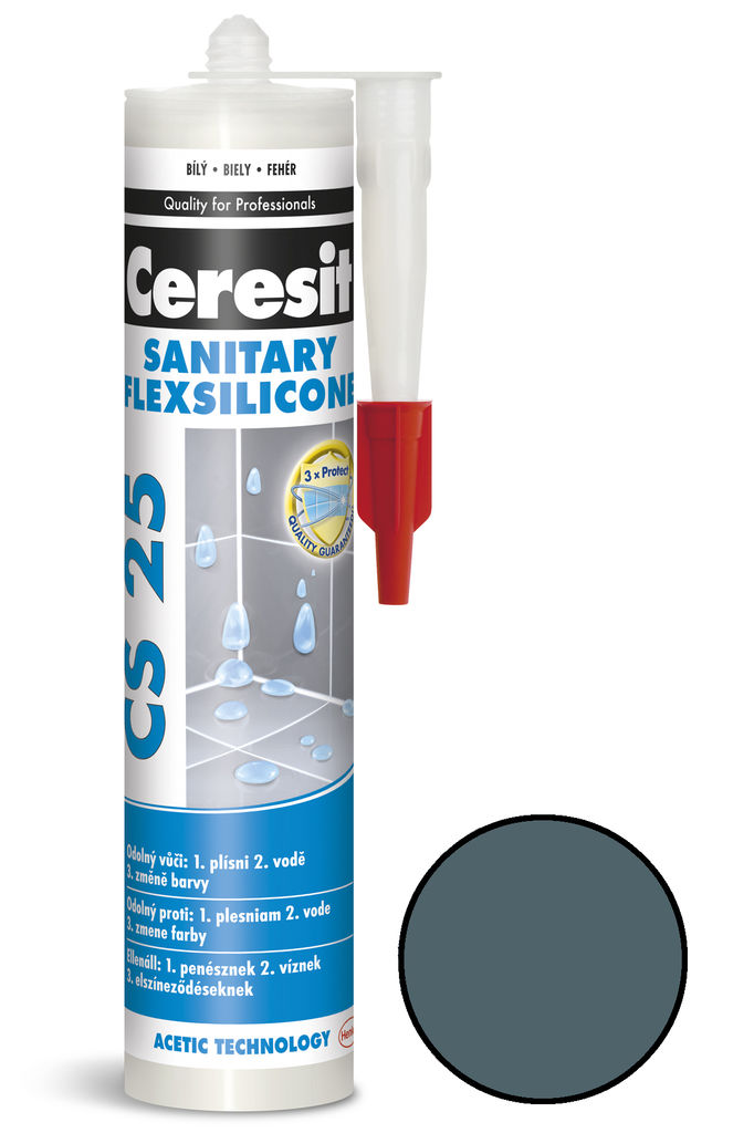 Sanitární silikon Ceresit CS 25 iron grey 280 ml /2404476/