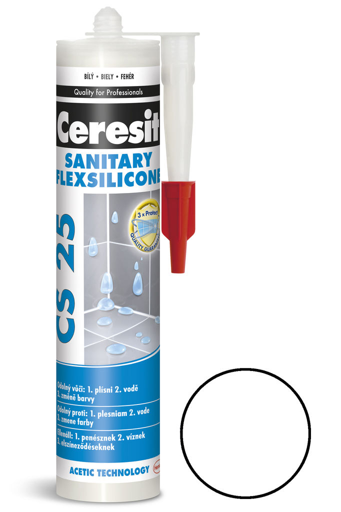 Sanitární silikon Ceresit CS 25 m.white 280 ml /2404466/