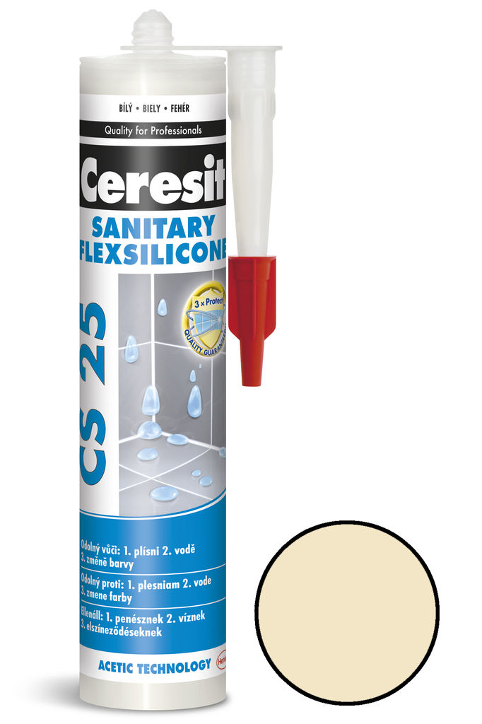 Sanitární silikon Ceresit CS 25 melba 280 ml /1574772/