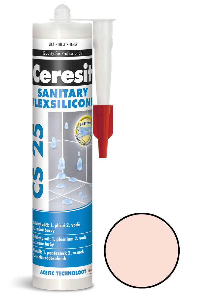 Sanitární silikon Ceresit CS 25 rosa 280 ml /1573763/