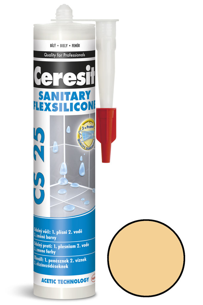 Sanitární silikon Ceresit CS 25 sahara 280 ml /1573706/