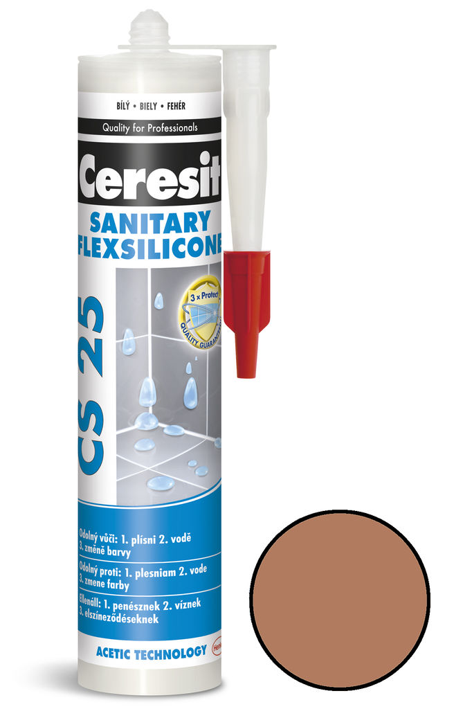 Sanitární silikon Ceresit CS 25 siena 280 ml /1573784/