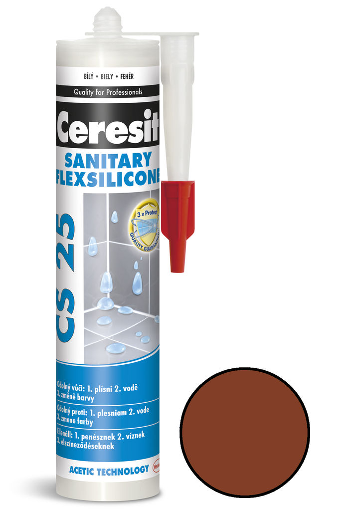 Sanitární silikon Ceresit CS 25 terra 280 ml /1573789/