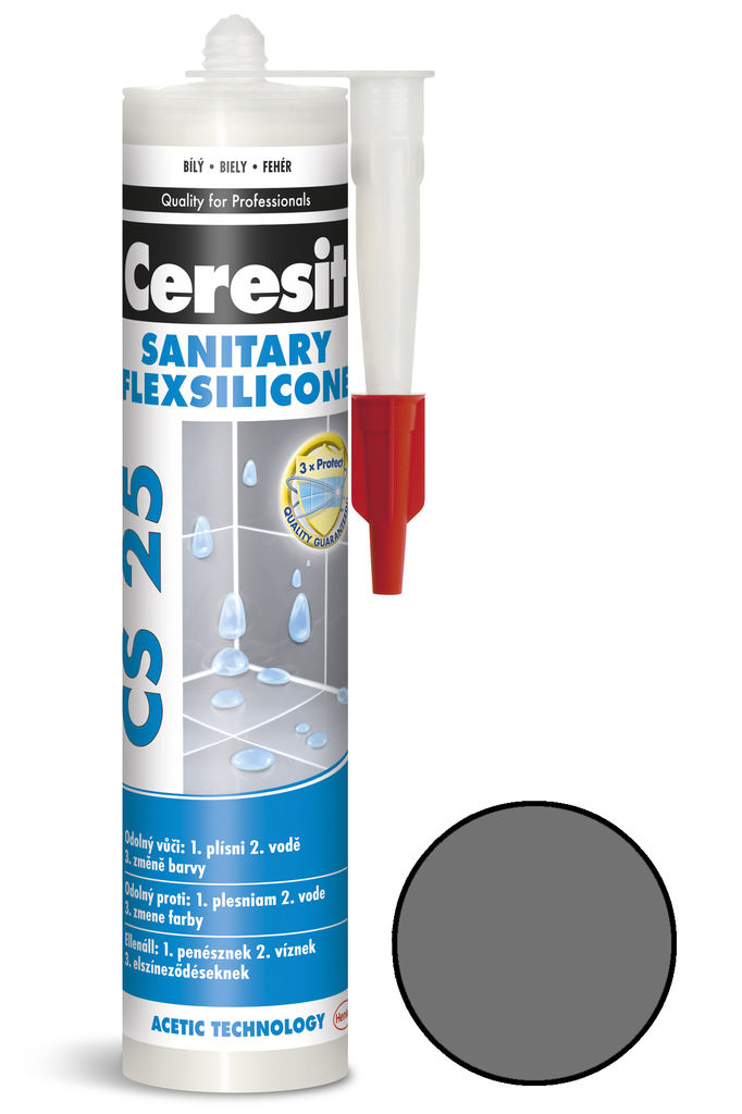 Sanitární silikon Ceresit CS 25 bazalt 280 ml /2768181/