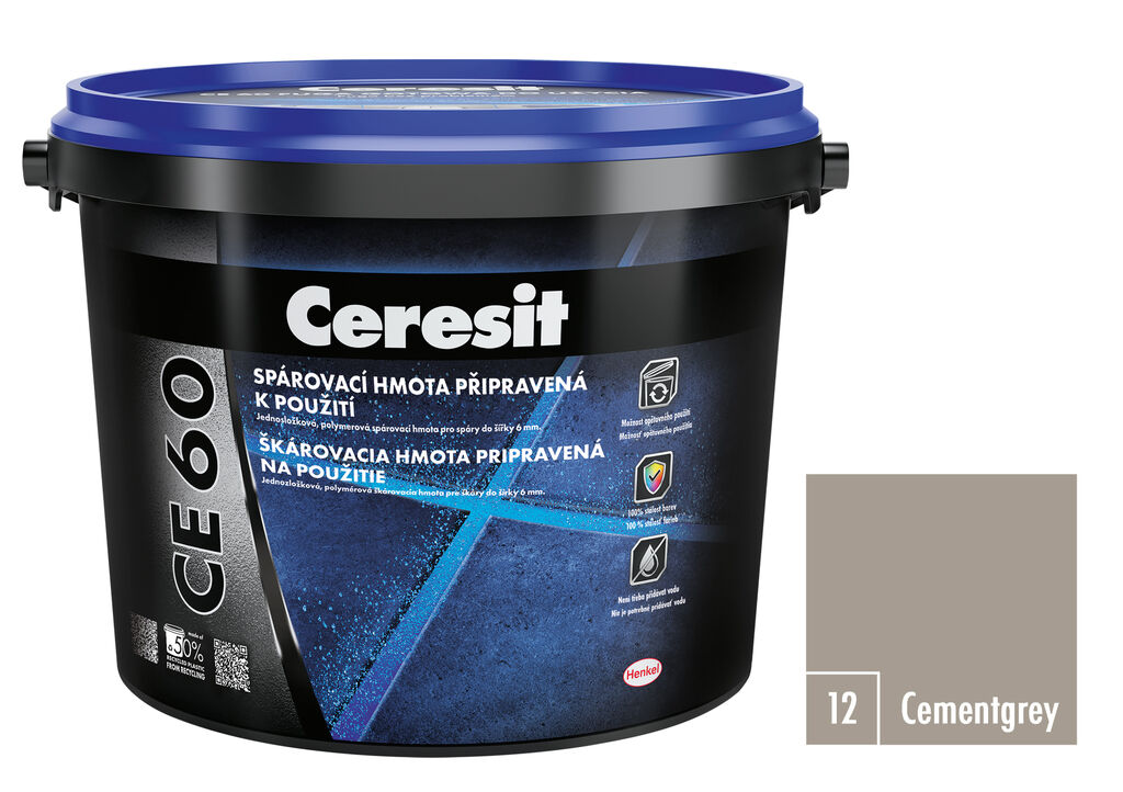 Ceresit CE 60 spárovací hmota přímo připravená k použití 2 kg 12 cementgrey